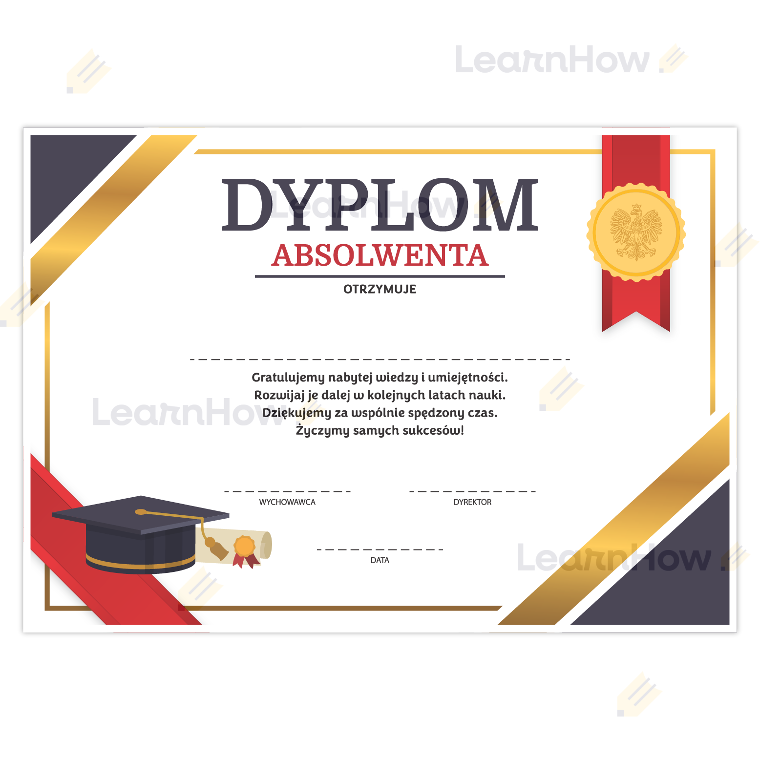 DYPLOM ABSOLWENTA SZKO Y MEDALION DU Y A4 LearnHow dyplom-absolwenta-szko-y-medalion-du-y-a4-learnhow