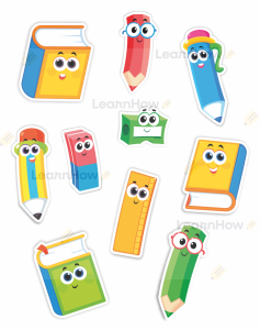 OZDOBY OKIENNE SZKOŁA  - PRZYBORY SZKOLNE (dwustronne)  