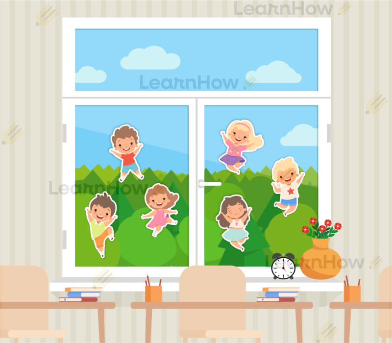 Dekoracje na okno w szkole, dekoracje szkolne przedszkolne dzieci.png