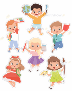 OZDOBY OKIENNE SZKOŁA  - DUŻE DZIECI (dwustronne)