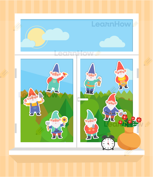 Ozdona krasnale wycinane, dekoracje przedszkolne, grupa, krasnoludki, siedem krasnoludków.png