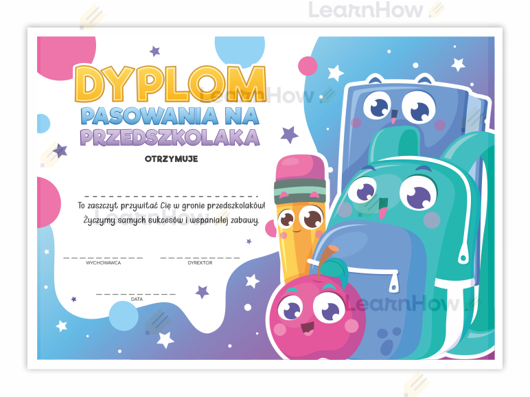 Dyplom pasowania na przedszkolaka przybory szkolne - pasowanie na przedszkolaka.png