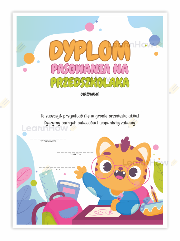 Dyplom pasowania na przedszkolaka tygrys - pasowanie na przedszkolaka.png