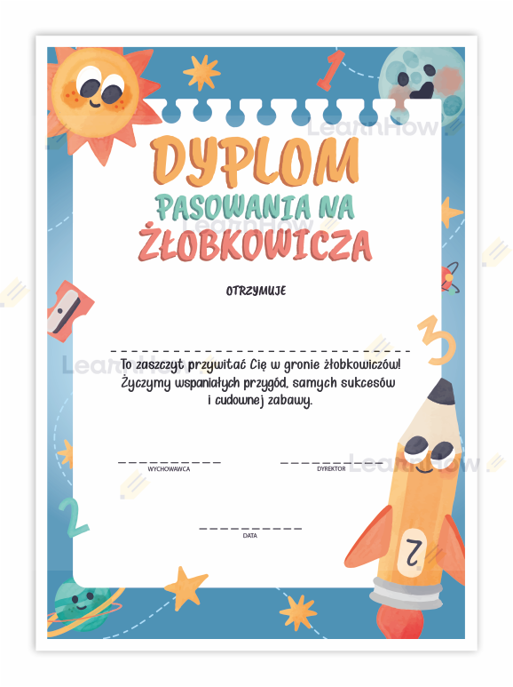 Dyplom pasowania na żłobkowicza - kosmos  - pasowanie na żlobkowicza.png