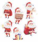 DEKORACJE OKIENNE ŚWIĄTECZNE - MIKOŁAJE 02 (dwustronne)