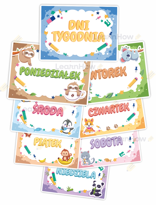 plansze dni tygodnia, plansze edukacyjne dla przedszkola, nauka dni tygodnia.png
