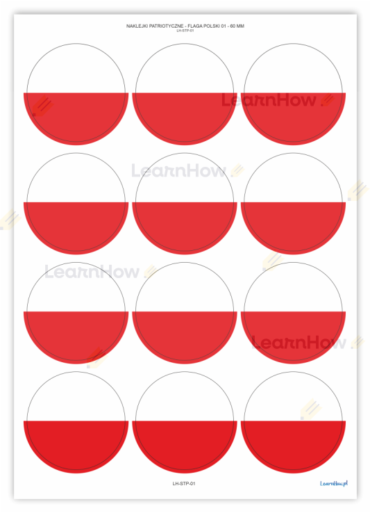 Arkusz naklejek patriorycznych - flaga polski naklejki przedszkolne szkolne na uroczystości.png