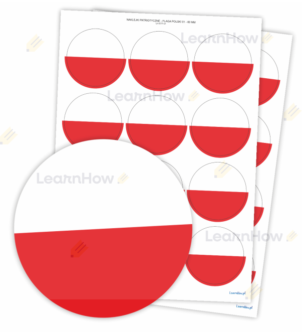 Naklejki patriotyczne flaga Polski - 60mm duże naklejki 11 listopada - święto niepodgległości.png