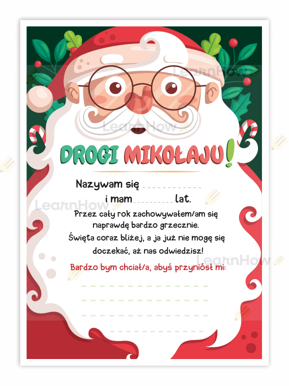 Dyplom List do świętego mikołaja - boże narodzenie, mikołajki, dla mikołaja.png
