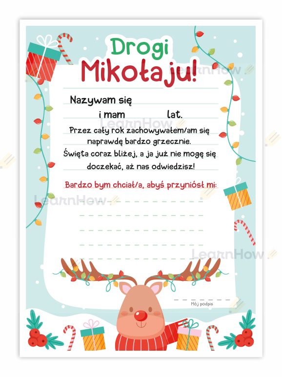 Dyplom List do świętego mikołaja - boże narodzenie, dla mikołaja.png