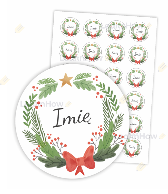 Naklejki z miejscem na imię - naklejki świąteczne na paczki dla dzieci, naklejki Boże Narodzenie.png