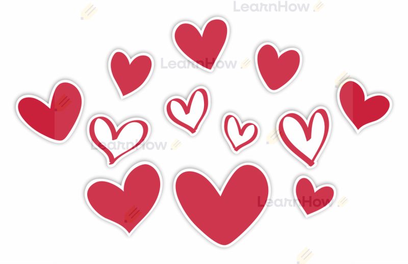 Dekoracja dwustronna - dekoracyjne serduszka, serca, walentynki.png