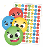 NAKLEJKI MOTYWACYJNE  - KOLOROWE EMOCJE (88 sztuk, 20mm) 