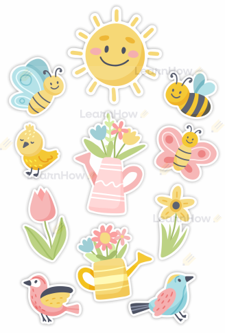 Dekoracja dwustronna słonko - zestaw wiosennych dekoracji do szkoły przedszkola żłobka.png