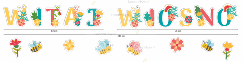 Duża dekoracja witaj wiosno - duża dekoracja na wiosne do szkoły, przedszkola, żłobka.png