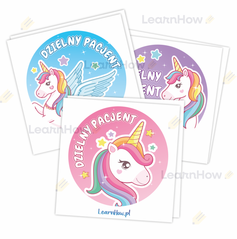 JEDNOROŹCE - NAKLEJKI DZIELNY PACJENT - DLA DZIEWCZYNEK.png