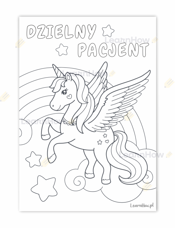 Kolorowanka - dzielny pacjent, zestaw kolorowanek dla małych pacjentów.png