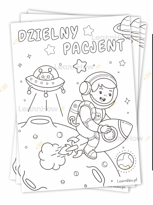 Dzielny pacjent kolorowanka dla dzieci - kolorowanka a5 kosmos.png