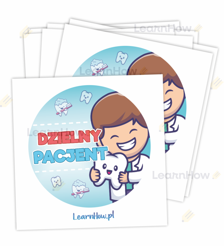 Naklejka dzielny pacjent - ząbki - naklejka dla dzielnego pacjenta dentysta, stomatolog.png