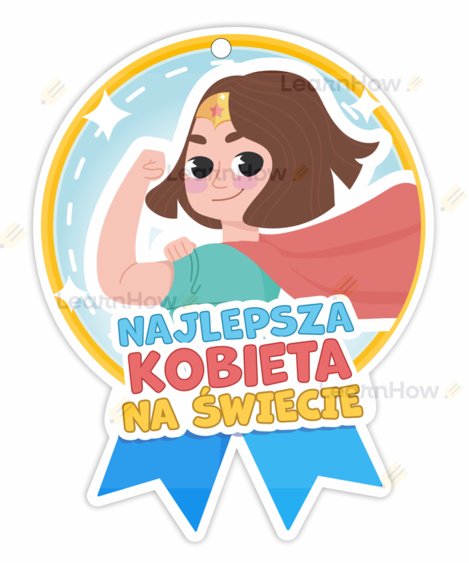 MEDAL NAJLEPSZA KOBIETA NA ŚWIECIE - MEDAL PAPIEROWY.png