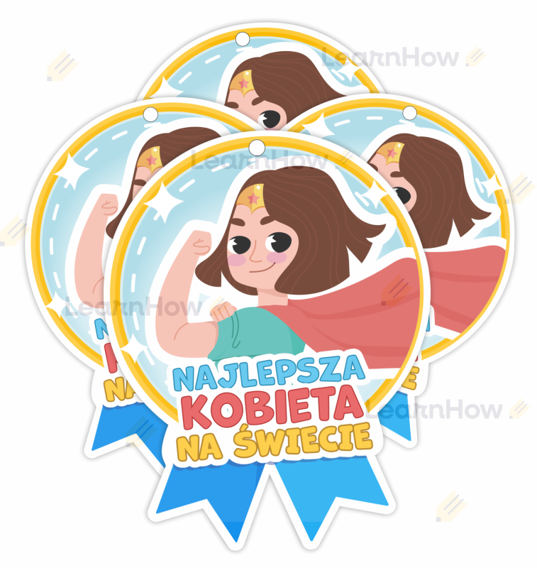 Najlepsza kobieta na świecie - medal papierowy dla najlepszej kobiety na świecie.png