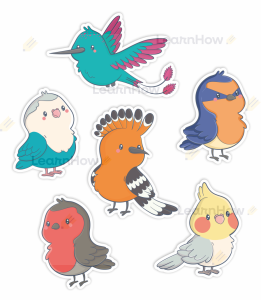 OZDOBY OKIENNE WIOSNA -  PTASZKI 02 (dwustronne) 