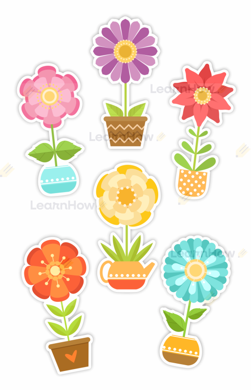 Kwiatki w doniczce - kwiaty dwustronne dekoracyjne.png