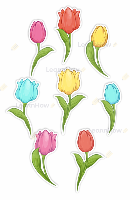 Dekoracja Tulipany - dekoracja dwustronna tulipany, tulipanki dekoracyjne.png