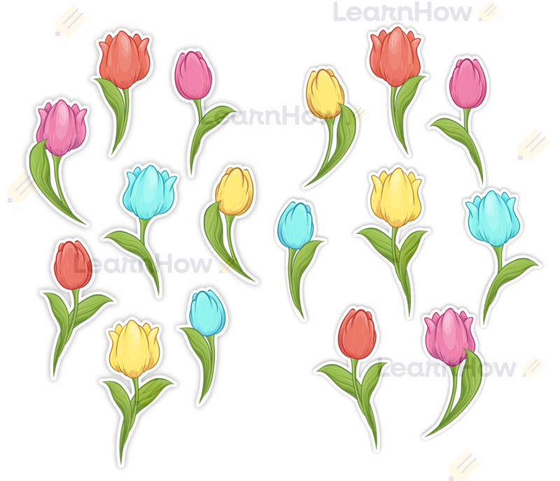 Tulipany dekoracyjne duży zestaw - wiosenna dekoracja dwustronna.png