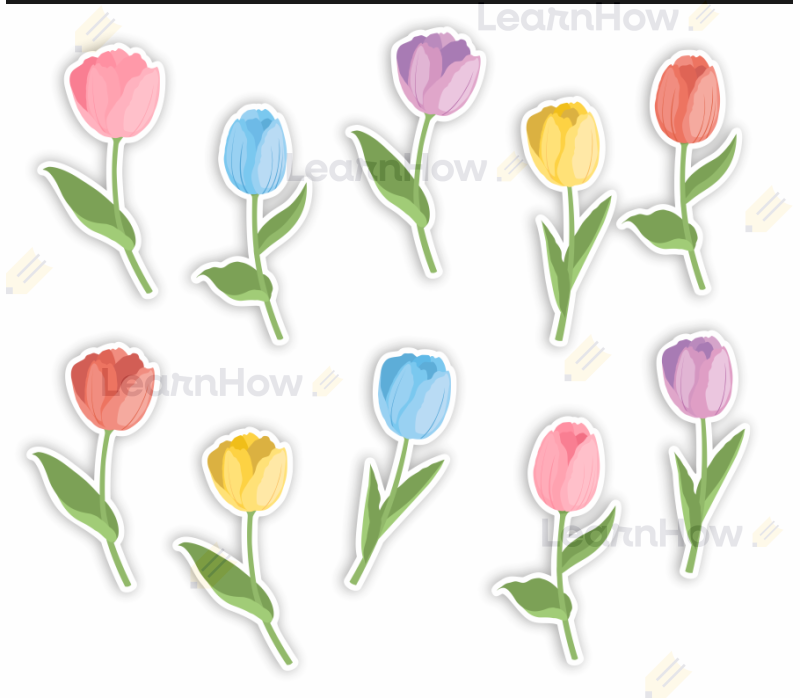 Dekoracja wiosenna tulipanki - wiosenne tulipany - ozdoby na wiosne.png