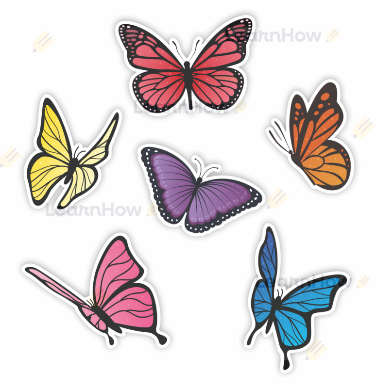 Dekoracja motyle, ozdoba motyle - motyle dwustronne, dekoracja wiosenna.png