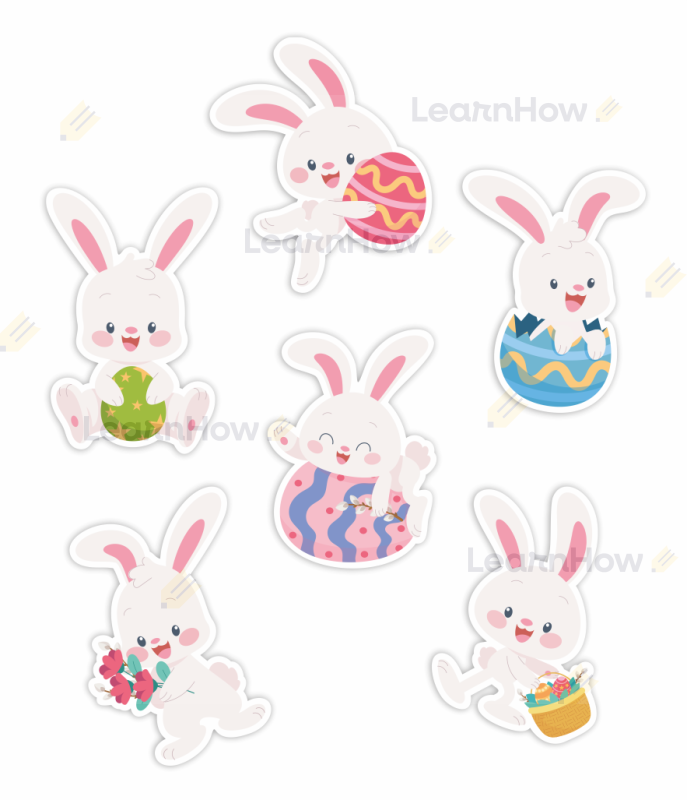 Ozdoba na wielkanoc - dekoracje na okna - wielkanocne zajączki - zające na wielkanoc - pisanki.png