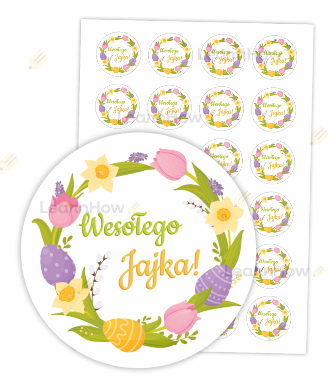 Wesołego jajka - Wielkanoc - Naklejki na wielkanoc, naklejki wielkanocne, naklejki okolicznościowe.png