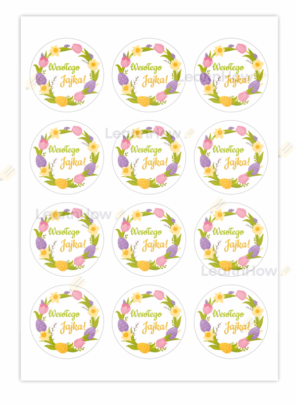 Wesołych świąt wielkanocnych, Wielkanoc, naklejki na prezenty, naklejki na kartki wielkanocne.png