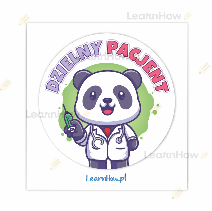 Naklejki dla dzieci - Pandy - Dzielny Pacjent - Naklejki 40 mm.png