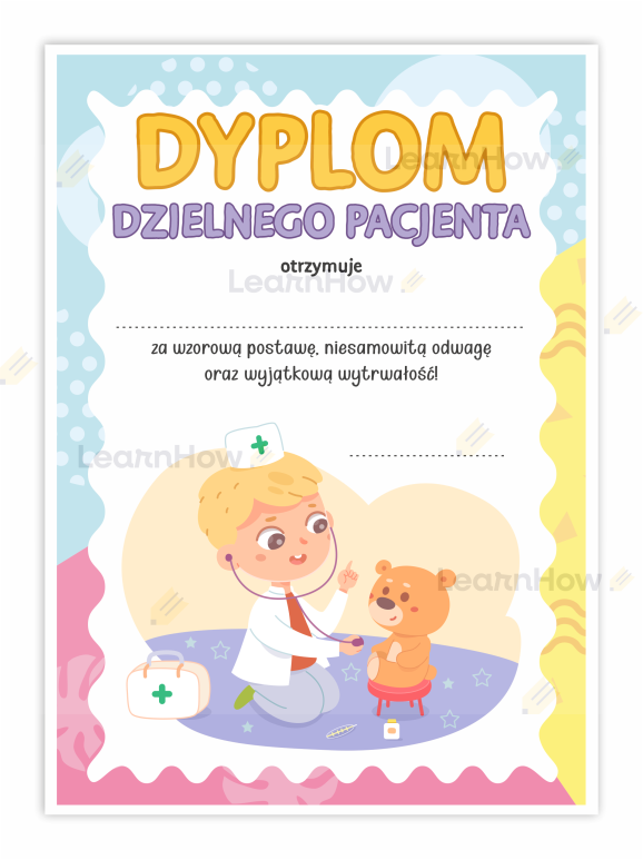 Dyplom dzielnego pacjenta - Mały lekarz - dyplom dla dzielnego pacjenta mały.png
