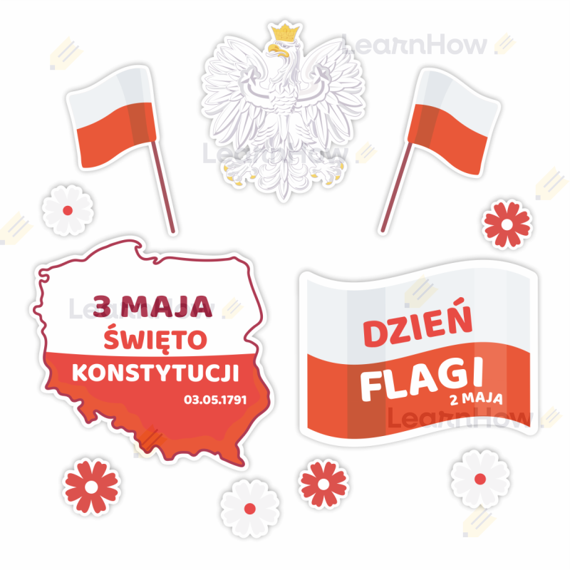 DZIEŃ FLAGI, ŚWIĘTO KONSTYTUCJI - dekoracje patriotyczne - flaga polski.png