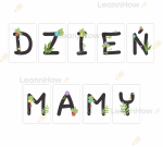 LITERY DEKORACYJNE - DZIEŃ MAMY