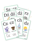 PLANSZE EDUKACYJNE - DWUZNAKI A5 (zestaw 7 kart) 