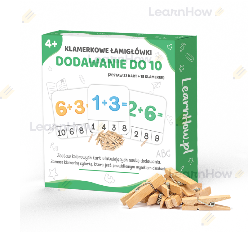 Pudełko na prezent - klamerki dodawanie do 10 - nauka dodawania dla dzieci.png