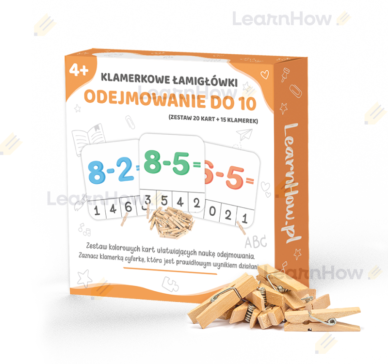 Pudełko na prezent - klamerki odejmowanie do 10 - nauka odejmowania dla dzieci.png