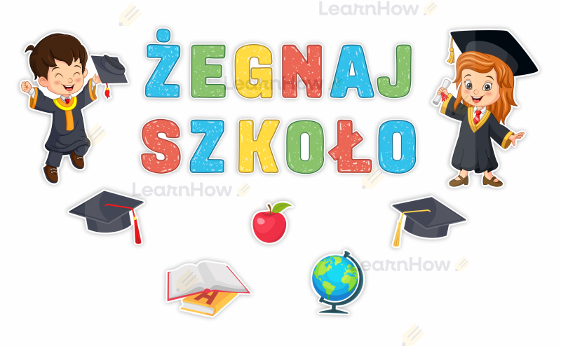 Dekoracja zakończenie roku szkolnego - żegnaj szkoło - dekoracja na koniec szkoły.png