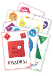 PLANSZE EDUKACYJNE - FIGURY GEOMETRYCZNE MAŁE A5 (zestaw 8 kart)