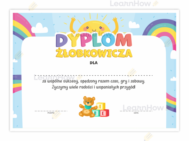 Dyplom żłobkowicza - dyplom dla żłobkowiczów na koniec roku w żłobku - super żłobkowicz - dyplomy szkolne.png