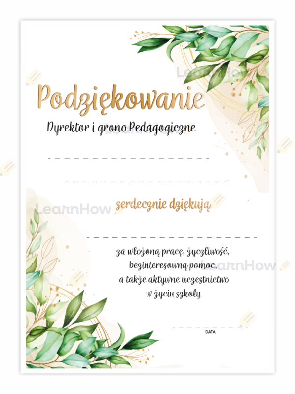 Dyplom podziękowania od dyrekcji, podziękowania dla rodziców w szkole - dyplom podziękowania.png