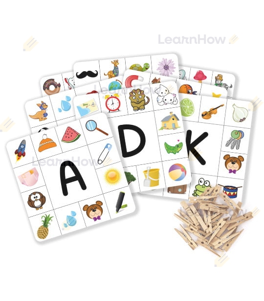 Klamerkowa układanka, zadania klamerkowe literki, pomoce edukacyjne