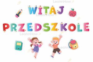 OZDOBY OKIENNE SZKOLNE - DUŻA - WITAJ PRZEDSZKOLE