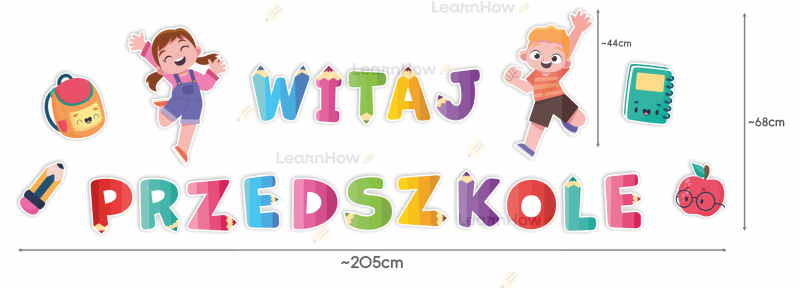 Dekoracja duza przedszkolna - witaj przedszkole - dekoracja duze dzieci - rozpoczęcie przedszkola.png