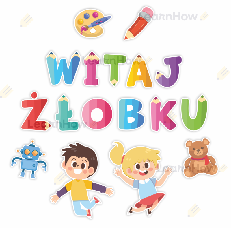 Dekoracje do żłobka - witaj żłobku - duża dekoracja, duży napis dekoracyjny, powitanie żłobka.png