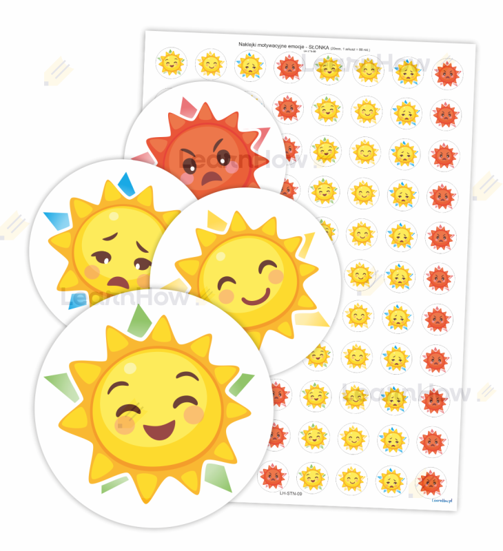 Naklejki emocje, nastroje - słonka - słońce naklejki motywacyjne szkolne, naklejki przedszkolne, dla dzieci.png